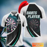 2023 new arrive- Darts MENS polo shirt for darts board personalized 3D polo shirt darts player