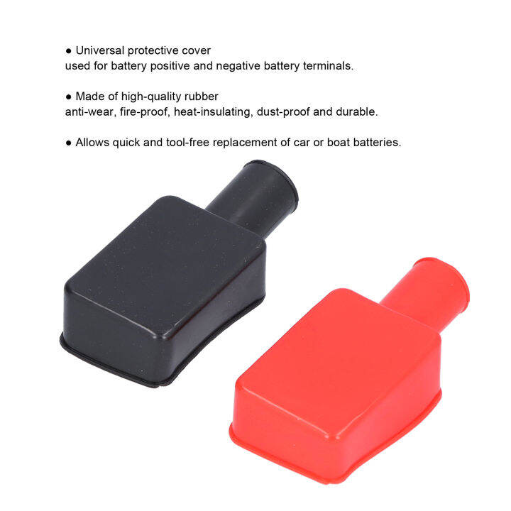 Battery Terminal Cover Positive Negative Terminal Cover 2Pcs for