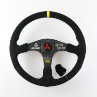 ❣✙☃ OMP 14 350MM Steering Wheel Racing SIM JDM Sports Artificial Velvety Leather Car For Audi BMW Toyota Honda VW Universal