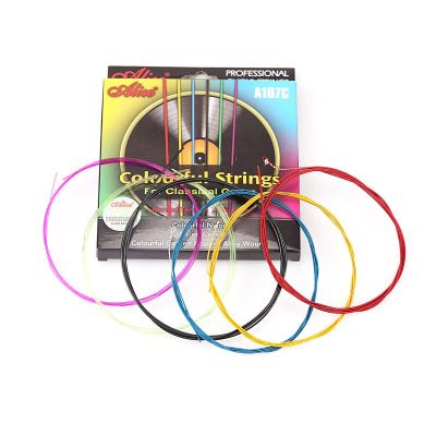 ；‘【；。 Alice A107C Colorful Classical Guitar Strings Colorful Nylon Colorful Coated Copper Alloy Wound Classic Guitarra Strings