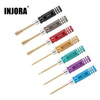 INJORA 7PCS Short Handle HSS Hexagonal Screwdriver Nut Driver Tool Kit For 1/18 1/24 RC Mini Crawler Car TRX4M SCX24 FCX24