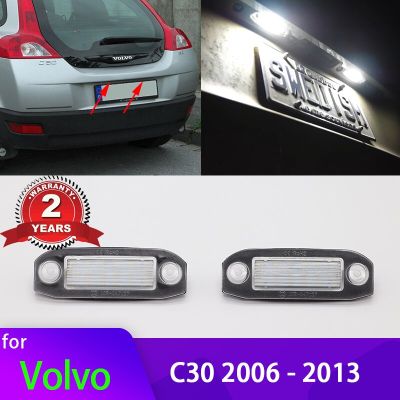 【CW】Super Bright Canbus Error Free Xenon White LED Car LED License Plate Number Lights 12V for Volvo C30 2006 - 2013