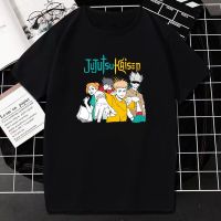 เสื้อยืด Jujutsu Kaisen อะนิเมะญี่ปุ่นผู้หญิงแขนสั้นสำหรับผู้ชาย