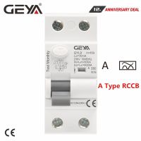 GEYA GYL9 A Type RCD Earth Leakage Circuit Breaker AC ELCB 2 Pole 40A 63A 30mA 100mA 300mA RCD RCCB