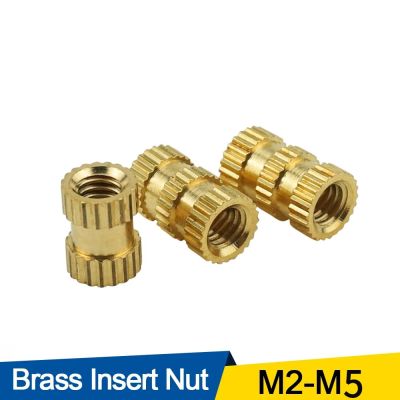 LUHUICHANG M2 M3 M4 Injection Molding Nut Copper Inserts Brass Insert Fastener Knurled Nuts Knurling Embedded Parts Nails Screws Fasteners