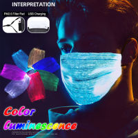 Usb Rechargeable Led Luminous Party Bar Halloween Night Running s Cotton Light Masquerade s Halloween Cosplay