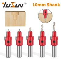 YUSUN 10MM Shank Hss Countersink Bit Router Bit Screw Extractor เจาะ Bit Woodworking Milling Cutter สําหรับเครื่องมือตัดไม้