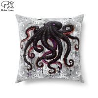 （ALL IN STOCK XZX）Octopus 3D printed pillowcase polyester decorative throw pillowcase printed beach pillowcase   (Double sided printing with free customization of patterns)