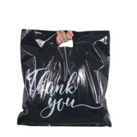 Thank You Bags for Business 50PcsLot Gift Plastic Shopping Bags With Soft Loop Handle