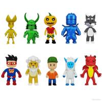 10pcs Stumble Guys Action Figure Lion Dragon Pumpkin Warrior Model Dolls Toys For Kids Gifts Game Collections