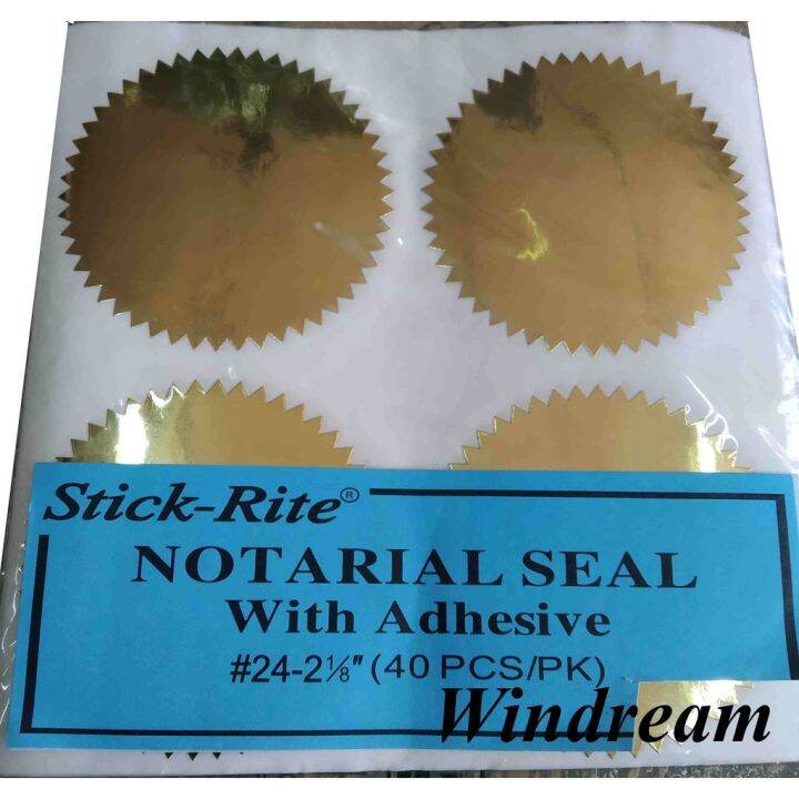 Notarial Seal Shiny Gold Notary and Certificate Foil Seal with Adhesive ...