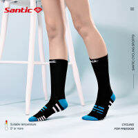 Santic ถุงเท้าขี่จักรยานสำหรับทุกเพศถุงเท้ากีฬาสำหรับการขี่จักรยานระบายอากาศป้องกันเหงื่อชุดกีฬากลางแจ้งระบายอากาศ MTB ถุงเท้าสำหรับผู้หญิง WM0P069