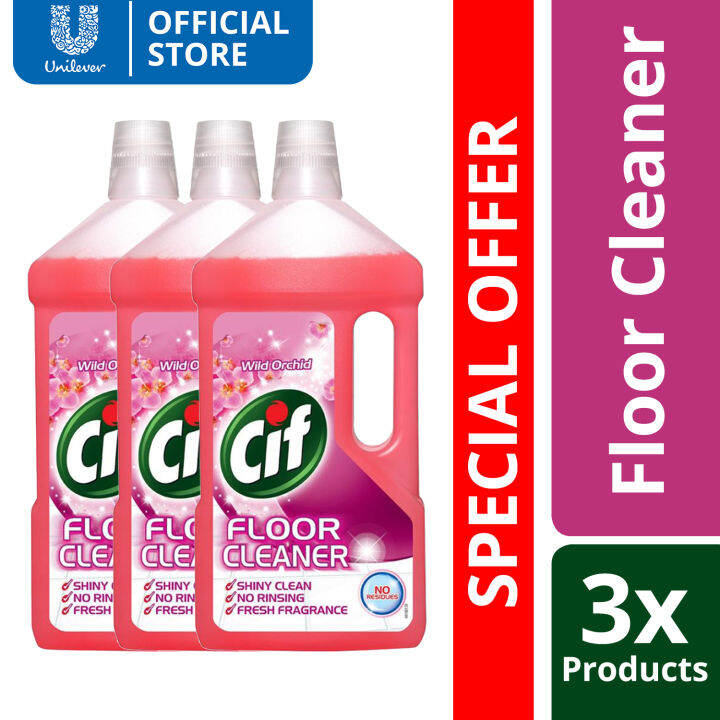 [BUNDLE] CIF Antibacterial Floor Cleaner Orchid 950ml x3 | Lazada PH