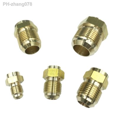 Brass Air Conditioner Coupling Forged UNF Male Thread to Welding Straight Flare Connecting Pipe Fitting Adapeter