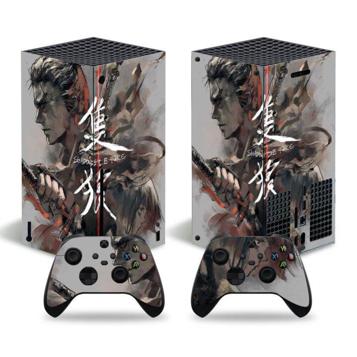 SEKIRO Xbox series x สติกเกอร์ผิวรูปลอกปกผิวคอนโซล XSX และ 2 คอนโทรลเลอร์สติกเกอร์ผิวไวนิล