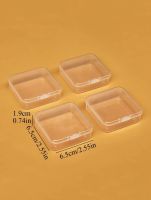 (2 pcs) Plastic box กล่องพลาสติกใส 2ใบ เก็บเครื่องประดับ ขนาด 6.5*6.5cm.