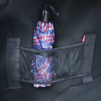 ♙℗ XL Car Trunk Elastic Mesh Fixed Straps Car Interior Organizer Extinguisher Storage Net Bag Seat Fixing Bag Auto Accessories