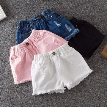 White denim shorts for baby girl sale