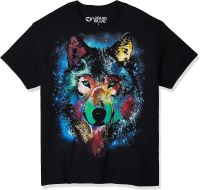 Liquid Blue Mens Cosmic Wolf T-Shirt