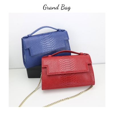 Fashion Monogram Women Handbag Pattern Leather Clutch Bag Ladies Leather Bag Leather Shoulder Chain Purse