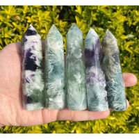 Feather Fluorite Tower, Snowflake Fluorite Point, Crystal Tower, Fluorite Crystal, Healing Crystal, Meditation Crystal,