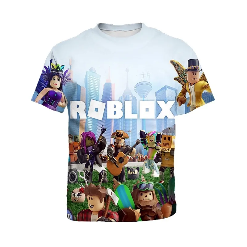 5-12 Years Kids Roblox Short Sleeve T-shirt Top