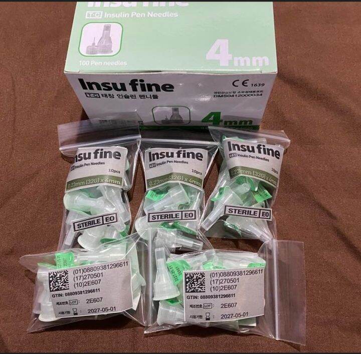 Insufine Insulin Pen Needle for diabetic 32G(4mm) (Repackaged by 10s