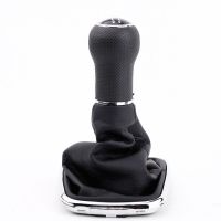 5 Speed Gear Shift Knob Gaitor Boot Black PU Leather for VW Golf Bora Jetta GTi MK4 1999-2004