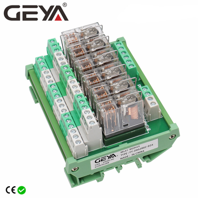 Geya 2NG2R 6ช่องรีเลย์บอร์ดอิเล็กทรอนิกส์ DPDT PLC 12V 24V AC DC รีเลย์บอร์ด2NO 2NC