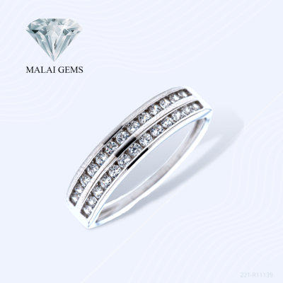 Malai Gems แหวนเพชร เงินแท้ 925 เคลือบทองคำขาว ประดับเพชรสวิส CZ รุ่น221-R11139 แถมกล่อง แหวนเงินแท้ แหวนเงิน