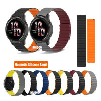 20มม. 22มม. สร้อยข้อมือ Magnetic Loop สายรัดซิลิโคนสำหรับ Garmin Vivoactive 3 4 /Venu Sq/ Venu2 45มม./ผู้เบิกทาง255 /245/645/55/158