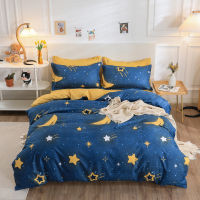 Spot parcel post Aloe Cotton Four-Piece Set Skin-Friendly Cotton 34 Three-Piece Double-Sided School AB Version Dormitory Student Bedding