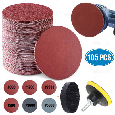 105PCS Sandpaper Discs Pad Car Lights Kit Polishing Restoration Headlights Repair Wheel Wood Polish kit Sandpaper Abrasive Tools