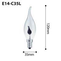 หลอดไฟเปลวเทียน LED E27 E14แบบเอดิสันหลอดไฟ AC 220V หลอดไฟไฟประดับไส้หลอดโคมไฟ Led ย้อนยุค3W