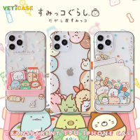 การ์ตูนน่ารัก Sumikkogurashi มุมสิ่งมีชีวิตกรณีโทรศัพท์สำหรับ A Pple IP Hone 13 12 11 Pro X XS Max XR 7 8พลัส SE2ซิลิโคนอ่อนนุ่ม TPU ป้องกันการวางป้องกันปกหลังกรณีมือถือล้างสีเขียวสีขาว