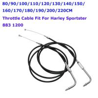 สายสายเคเบิลต่อกับคาร์บูเรเตอร์มอเตอร์ไซค์80ซม.-220ซม. สำหรับ Harley Sportster XL883 XL1200โรดสเตอร์ครบรอบ883C สั่งทำพิเศษ