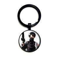 2022 Manga Anime on 25mm Glass Pendant Keychain Kids Jewelry