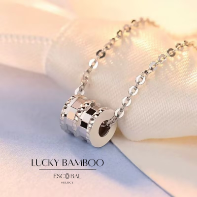 ESCOBAL✨Lucky Bamboo สร้อยคอเงินแท้ จี้สร้อยคอ เพชรสวิส สร้อยคอเพชร สร้อยคอผู้หญิง สร้อยเงิน สร้อยคอไม่ลอก สร้อยคอแฟชั่น