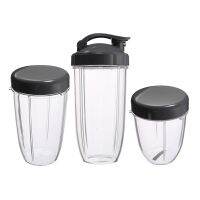 3Pcs Replacement Cups 32 Oz Colossal 24 Oz Tall 18oz Small Cup 3 Lids For Nutribullet Fruit Juicer Parts Kitchen Appliance B