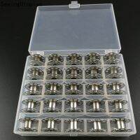 【CC】 25Pcs/Set Bobbins Sewing Machine Plastic Storage for Spools with Thread Tools