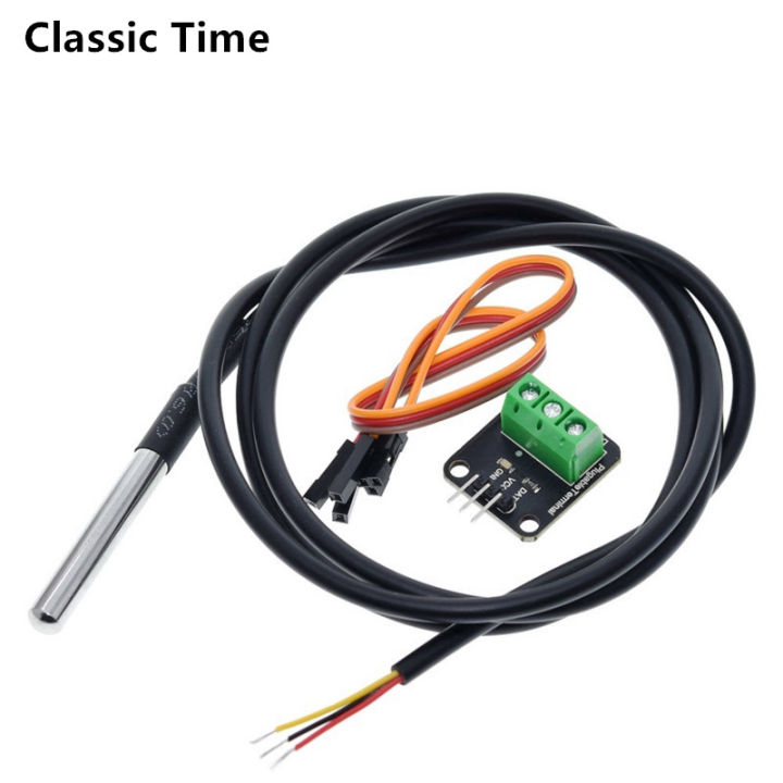 DS18B20 Temperature Sensor Module Kit Waterproof 100CM Digital Sensor ...