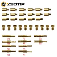 ZSDTRP หัวฉีดหลักสำหรับรถมอเตอร์ไซค์เจ็ทหลักคาร์บูเรเตอร์ชุดคิทช้า/เจ็ทนำร่องหัวฉีดหลักสำหรับคาบูเรเตอร์โคโซ่ PWK PE Mikuni Keihin จำนวน10ชิ้น