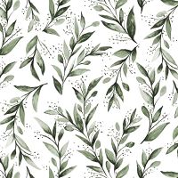 ❁✥ Green Leaf Peel and Stick Wallpaper Modern Self Adhesive Wallpaper Floral Contact Paper Removable Watercolor Leaf Wallpaper