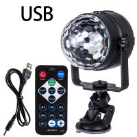 LED Disco Stage Light RGB Colorful Sound Control Ball 3W Rotating Strobe DJ Christmas Family Dance KTV Car Club Bar Performance