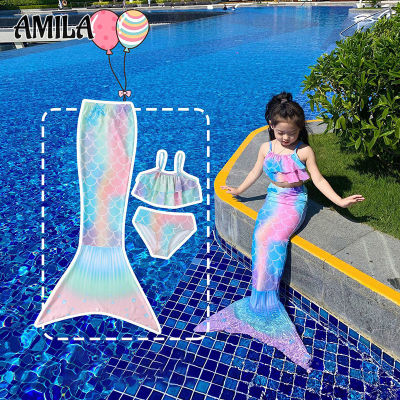 AMILA Kids swimsuit bikini kids fish tail fishtail skirt girl princess beach swimsuit beach swimsuit