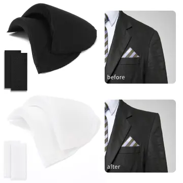 4 Pairs Covered Set-in Shoulder Pads Sewing Foam Pads Sponge Shoulder Pad  Shoulder Enhancer for Women Men Blazer Suit Coat Jacket Clothes Sewing