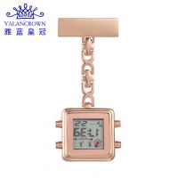 Yalan Crown Nurse Watch Pocket Watch Female Nurse Engraving Medical Pendant Watch Electronic Digital Nursing Stopwatch Multi-Function 【SEP】