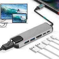 【In-Stock】 liaoxian3105992120 USB HUB C HUB เพื่อหลาย USB 3.0 HDMI เข้ากันได้อะแดปเตอร์ D Ock สำหรับ MacBook Pro อุปกรณ์เสริม USB-C Type C 3.1 S Plitter 3พอร์ต USB HUB