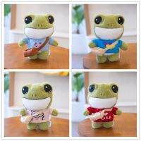 【cw】 29cm Big Eyes Frog Soft Sweater Crossbody Kids Birthday for Boys