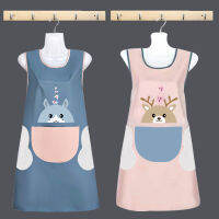 ผ้ากันเปื้อนเสื้อกล้ามสำหรับใช้ในครัวเรือนกันน้ำและกันคราบมันสำหรับผู้ใหญ่เสื้อเปิดไหล่สำหรับทำอาหารเสื้อคลุมสวมแบบย้อนกลับสำหรับสตรีในช่วงฤดูร้อน